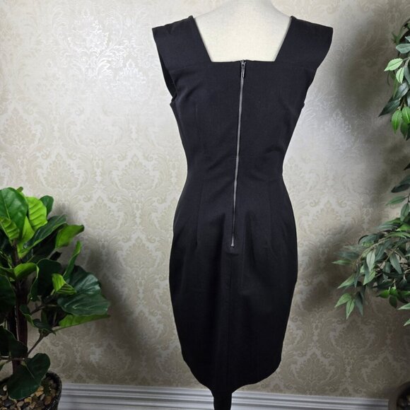 Roland Mouret for Banana Republic Size 10 Black Bodycon Sheath Dress Square Neck - Picture 5 of 9
